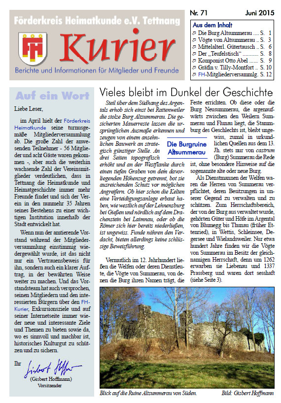 Ausgabe 71 – Juni 2015