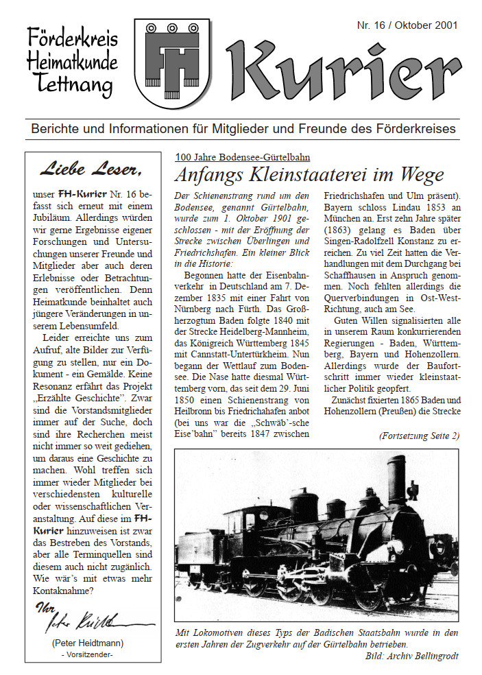 Ausgabe 16 – Oktober 2001